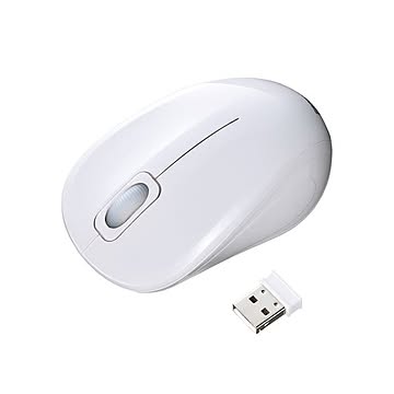 （まとめ）サンワサプライ 静音ワイヤレスブルーLEDマウス MA-WBL32W×2セット
