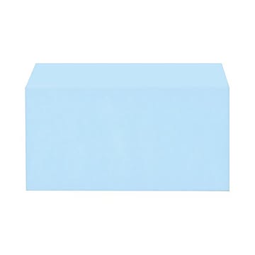 (まとめ) キングコーポレーション ソフトカラー封筒 のり付 洋0（洋長3） 100g／m2 アクア 162030 1パック（100枚）  【×10セット】