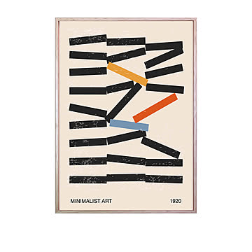 ART abstract Minimal 20s geometric アートポスター（フレーム付き） m12942