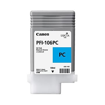 （まとめ） キヤノン Canon インクタンク PFI-106 顔料フォトシアン 130ml 6625B001 1個 【×6セット】
