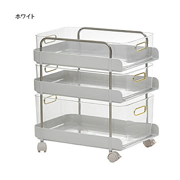 フェミニ ワゴン 3段 組立式 ONLS0381 幅320x奥行370x高さ400mm B.Bファニシング