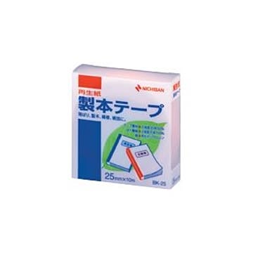 （まとめ） ニチバン 製本テープ〈再生紙〉 25mm幅 BK-2533 パステルピンク 1巻入 【×5セット】