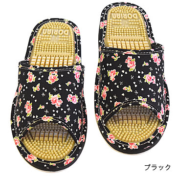 健康サンダル レディース 室内 和柄 花柄 女性用 スリッパ 快適フミフミ かわいい 健康スリッパ 足ツボ ドリアン 竹ふみ効果