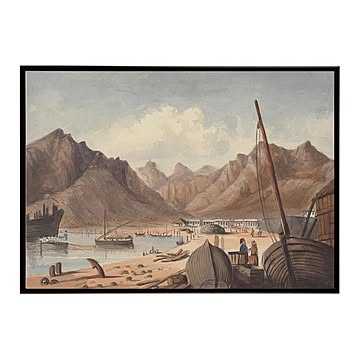 世界の古い絵画 レトロポスター デジタルリマスターMediterranean Port イ【bn-poster-3821】