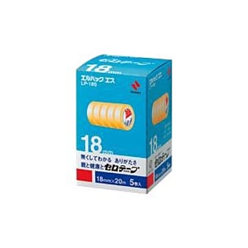 （まとめ） ニチバン セロテープ(R) お得用包装 エルパック(R) エス （小巻）巻芯径25mm LP-18S 5巻入 【×3セット】