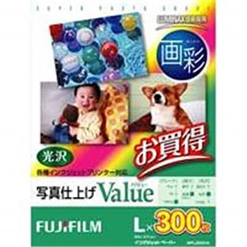 （まとめ）富士フィルム FUJI 画彩 写真仕上げValue WPL300VA L判 300枚×3セット
