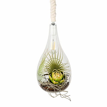 BOTANIC HANGING LIGHT with FAKEGREEN L ボタニックハンギングライト ウィズ フェイクグリーン (L) APE-020FG / LED付 ペンダントランプ 天井照明