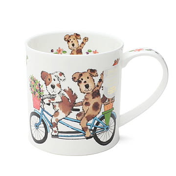 ダヌーン マグカップ ORKNEY 自転車でお出かけだワン HAPPY DAYS DOG Dunoon Mug