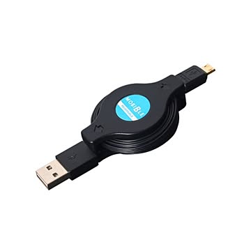 ミヨシ (MCO) リバーシブルコネクタ搭載巻取りmicroUSBケーブル 1.8m SMC-RR18/BK