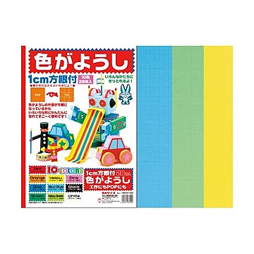 （まとめ） トーヨー 色がようし 1cm方眼付 B410色 106104 1冊（28枚） 【×10セット】