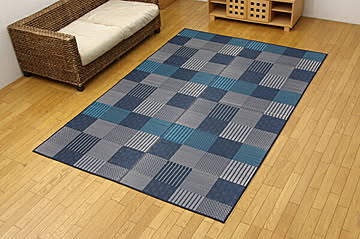 純国産 い草花ござカーペット 京刺子 江戸間8畳 約348×352cm
