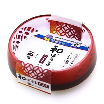 （まとめ）キャティーマン和ぼうる CAT 七宝 茜色【×6セット】