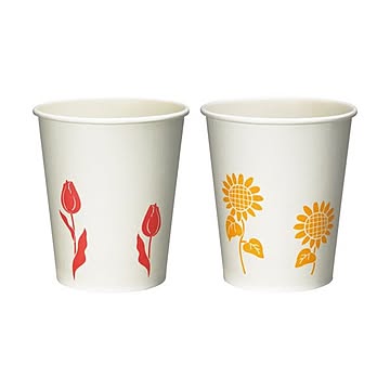 （まとめ）ファーストレイト うがい用紙コップひまわり＆チューリップ 150ml（5オンス）FR-286 1箱（1000個）【×2セット】