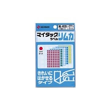 （まとめ） ニチバン カラーラベル リムカ(R) 〈きれいにはがせるタイプ〉（混色） ML-R120（混色） 赤 青 白 緑 黄 1P入 【×10セット】