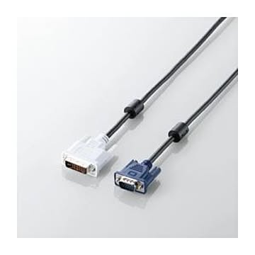 （まとめ）エレコム DVI-D-Sub15ピン変換ケーブル CAC-DVA15BK【×3セット】