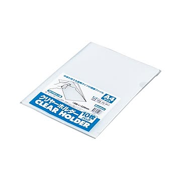 （まとめ） ビュートンジャパン クリヤーホルダー A4判 CH-A4-W10 クリヤー 10枚入 【×10セット】