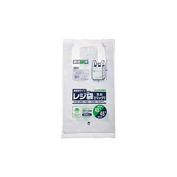（まとめ）ジャパックス レジ袋バイオ エンボス乳白45号 100P GRE45【×30セット】