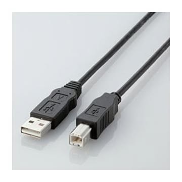 (まとめ)エレコム エコUSBケーブル(A-B・1.5m) USB2-ECO15【×5セット】