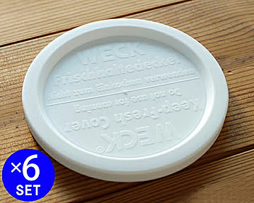 ウェック 一時保存セット プラスティックカバー WE005 6個