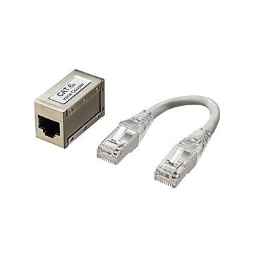 （まとめ） サンワサプライ RJ-45クロス変換キット（カテゴリ6A） シルバー ADT-EX-CRS6A 【×2セット】