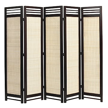 サンフラワーラタン SW09N アジアン スクリーン 5連 幅40cm 高さ160cm 5枚 完成品 快適 涼しい アジアンテイスト 送料込み