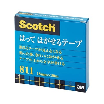（まとめ） 住友スリーエム スコッチ(R)はってはがせるテープ （大巻）巻芯径76mm 811-3-18 1巻入 【×10セット】