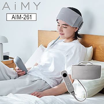 AiMY ヘッドリラクサー ヘッドマッサージャー ヘッドスパ 360度 ハンズフリー コードレス 強力エアー ヒーター 頭痛 首こり 肩こり 頭皮ひきしめ 自宅 AIM-FN059