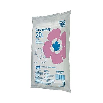 TANOSEE ゴミ袋エコノミー乳白半透明 20L 1セット（2000枚：100枚×20パック）