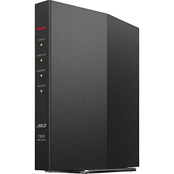 バッファロー 無線LAN親機 11ax/ac/n/a/g/b 1201+300Mbps ブラック WSR-1500AX2S-BK