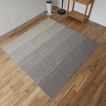 床暖対応 日本製 ショートパイル ラグマット 洗える 130×180cm グレー