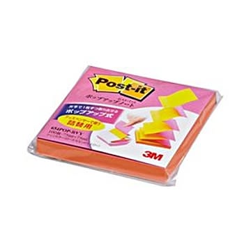 （まとめ） 3M ポストイット ポップアップノート 詰替用 75×75mm ツインカラー（ローズ／ビビットイエロー） 654POP-RVY 1冊 【×20セット】