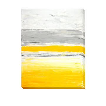 Art Panel Grey and Yellow Abstract Art Painting アートパネル m13015