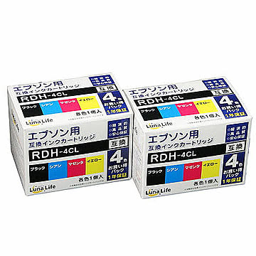 エプソン用 RDH-4CL 互換インクカートリッジ 4本セット×2個パック 管理No. 4582458926874