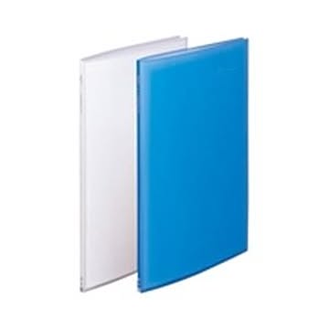 (業務用100セット) LIHITLAB クリアファイル/ポケットファイル 【A3/タテ型】 20ポケット 固定式 G3133-8 ブルー
