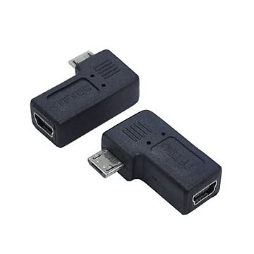 変換名人 変換プラグ USB mini5pin→microUSB 左L型 USBM5-MCLLF