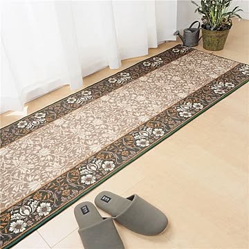 洗える 高耐久性 グリーン カーペット マット 約67×540cm