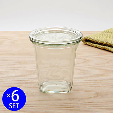 ウェック クアドロ ガラスキャニスター 545ml 6個セット WE747