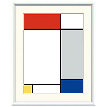 額絵 赤・黄・青のコンポジション ピート・モンドリアン 61x49.5cm 三幸
