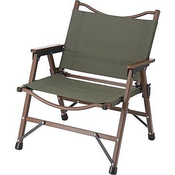 アウトドアチェア キャンプ椅子 約幅55×奥行56×高さ65cm オリーブ アルミ ポリエステル フォールディングチェア レジャー