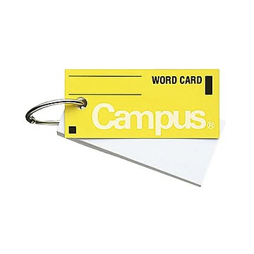 （まとめ）コクヨ キャンパス 単語カード 中 黄タン-101Y 1セット（10冊）【×5セット】