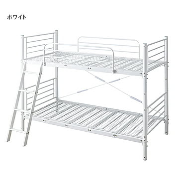 2段パイプベッド 組立式 IW-2200 幅101.4x奥行208.6x高さ155cm 岩附
