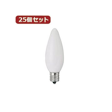 YAZAWA 25個セット シャンデリア球25Wホワイト口金E14 C321425WX25