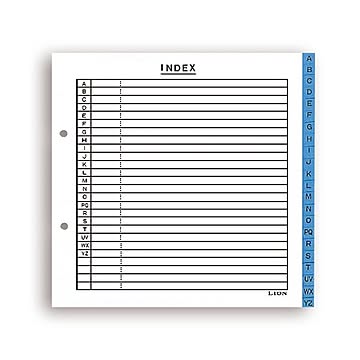 (まとめ) ライオン事務器 ファイル用インデックスABC見出し 縦221×横215(+12)mm 2穴 22枚組 136-90 1組  【×30セット】