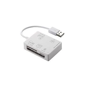 (まとめ)エレコム 56+2メディア対応メモリリーダライタ MR-A012WH×3セット