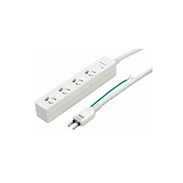 (まとめ)YAZAWA 3P抜け止めマグネットタップ Y02JKNP402WH×2セット