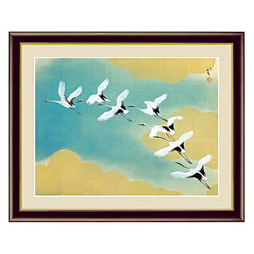 アート 額絵 虹の如く 川端 龍子 本紙サイズ F4(約31x23cm) 額サイズ 42x34cm 三幸