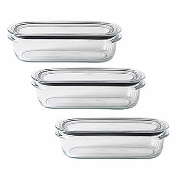like-it ライクイット 調理ができる保存容器 (M) (3個組) FC-031  Food Storage Container 耐熱容器 キャニスター フードコンテナ ボウル 耐熱 耐冷