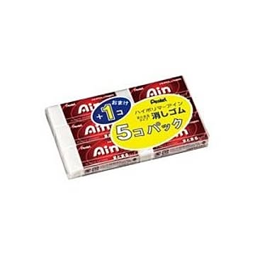 （まとめ）ぺんてる 消しゴムAin5+1個 ZEAS10-6【×10セット】