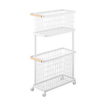 山崎実業 ランドリーワゴン＋バスケット トスカ スリム tosca 