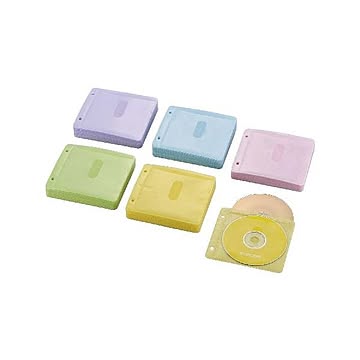 (まとめ)エレコム Blu-ray・CD・DVD対応不織布ケース 2穴 CCD-NBWB240ASO×5セット